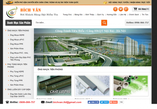 Thiết kế Website nhựa tiền Phong